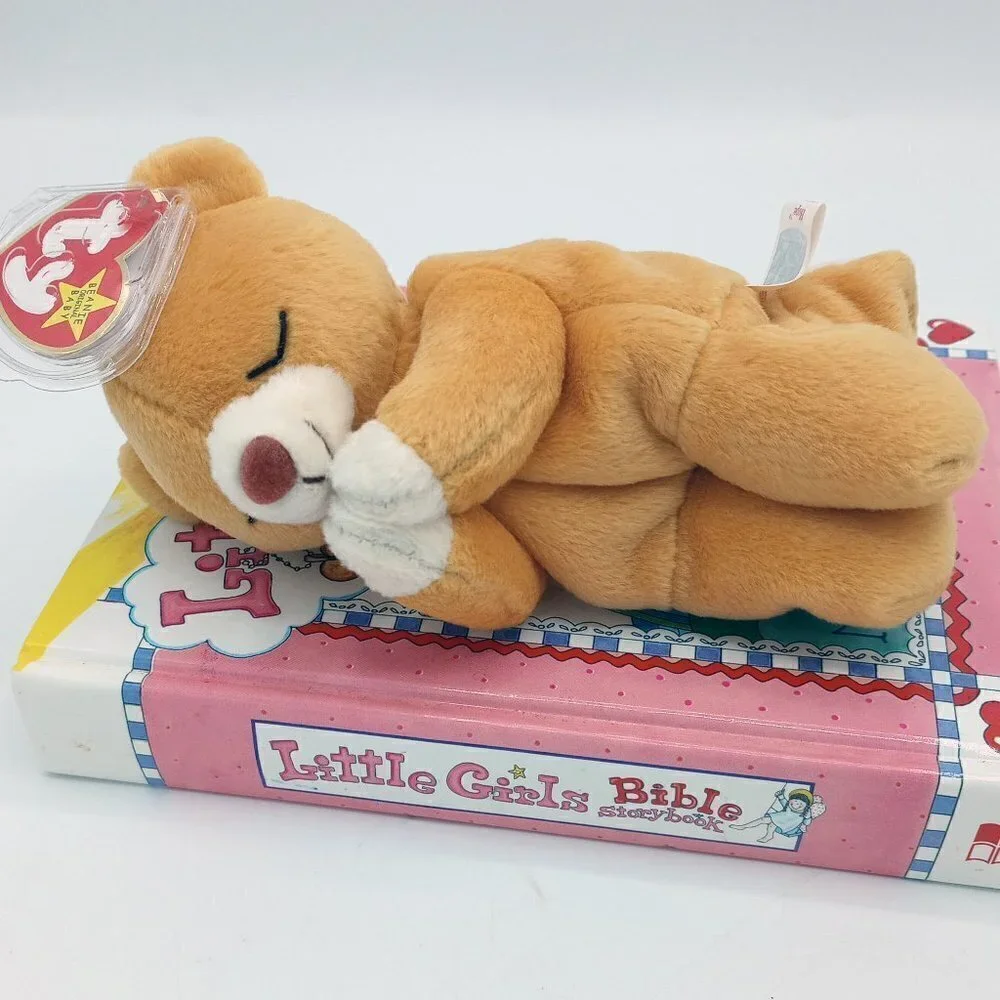 Little Girls Bible Storybook & Hope Praying Bear TY Beanie Baby - Children, Kids